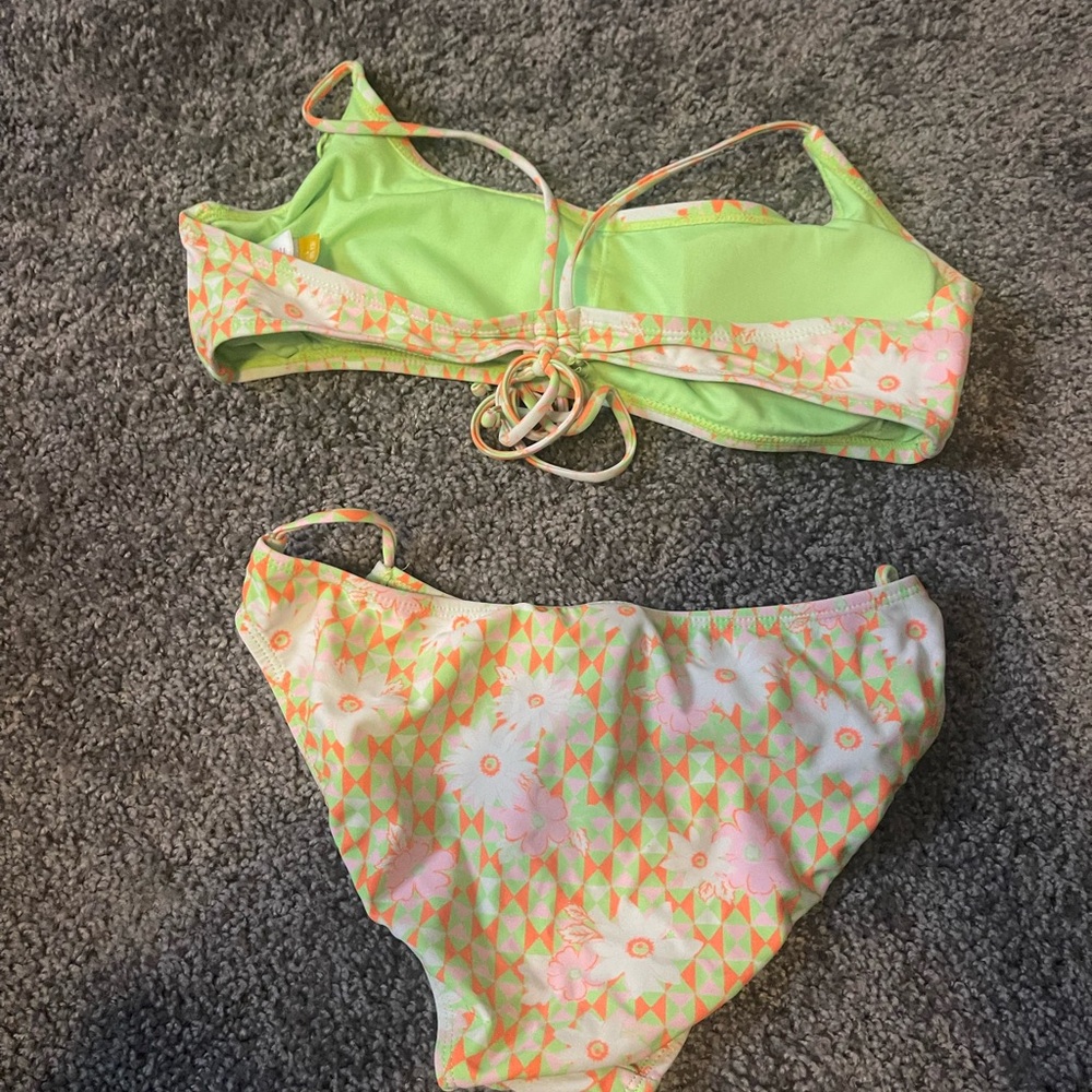 Green and Pink Bikini Set